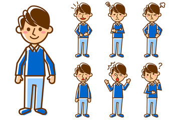 父親　表情　全身　セット