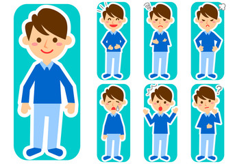 父親　表情　全身　セット