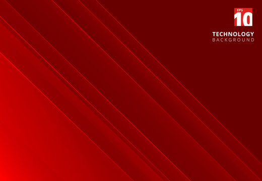 Abstract red image that depicts technology with overlapping diagonal lines.
