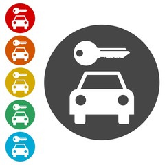 Car key, Car rental icon