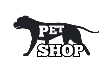 Pet Shop Logotype Design Canine Animal Silhouette