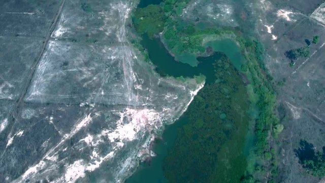 natural pond in asian landscape