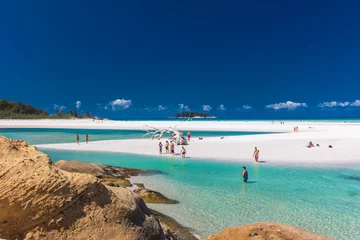 Crédence en verre imprimé Whitehaven Beach, île de Whitsundays, Australie WHITSUNDAYS, AUSTRALIE - 22 SEPTEMBRE 2017 : Whitehaven Beach dans les îles Whitsunday, Queensland, Australie