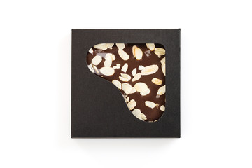Luxury handmade chocolate in black box