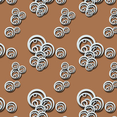 Abstract pattern with pale blue circles. Circles on brown