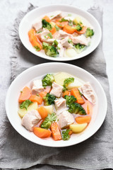 Vegetable chicken soup