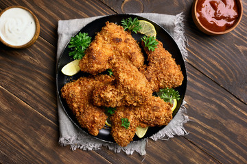 Tasty crispy chicken wings