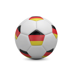 Fototapeta premium Soccer football with Germany flag. 3D Rendering