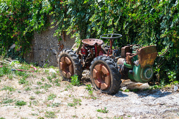 old retro tractor