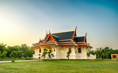 majestic palace thai buddhist in nepal. lumbini