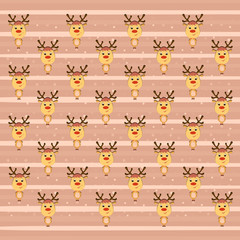 Colorful festive background with funny reindeer