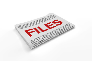 Files on Newspaper background