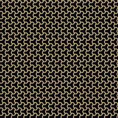 Seamless vector black and golden ornament. Modern background. Geometric modern pattern