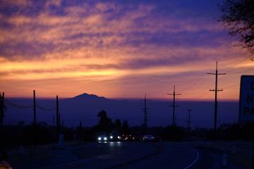 Silhouette. Energy sky sunset and power.