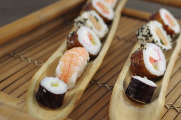 appetizing  portion sushi