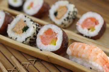 appetizing  portion sushi