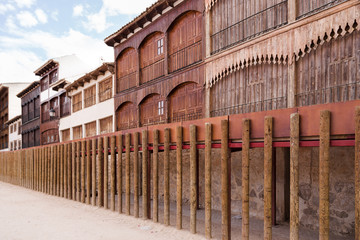 Ancient bullring in Peñafiel, Spain