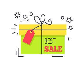 Special Offer Promo Sticker Shopping Packed Box