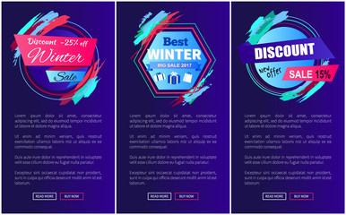 Discount -25 Off Blue on Vector Illustration