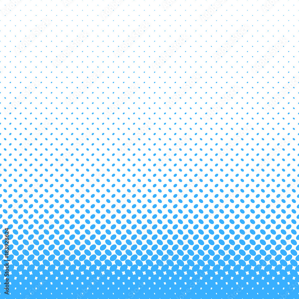 Poster abstract halftone ellipse pattern background - vector graphic design with light blue diagonal ellipt