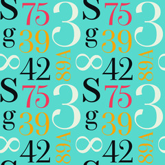 Simple typographic pattern for print and media.