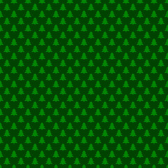 Seamless green simple geometrical xmas tree pattern background - vector Christmas decoration graphic design