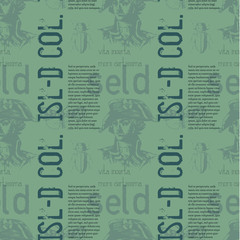 Vita incerta, mors certissima. Latin words for - life is uncertain, death is most certain. Latin text present with no special meaning. Vintage design pattern, for print and media. © lkeskinen