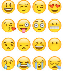 Emoji vector icons set 