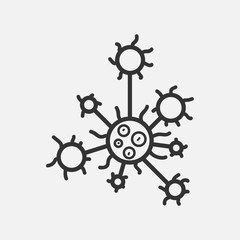 Virus icon isolated on white background. Vector illustration.