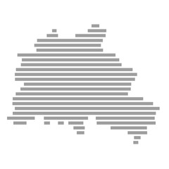 Isolierte gestreifte Karte: Berlin