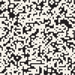 Fototapeta premium Irregular Tangled Lines. Abstract Geometric Background Design. Vector Seamless Black and White Chaotic Pattern...