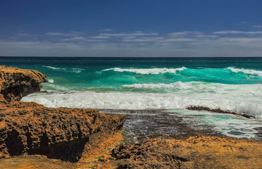 Waves on the Pacific coast.