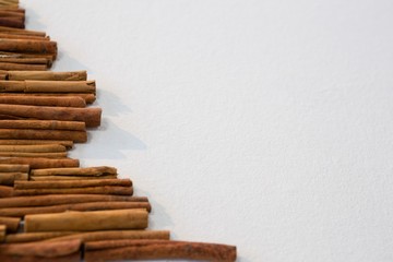 Christmas tree made from cinnamon sticks 