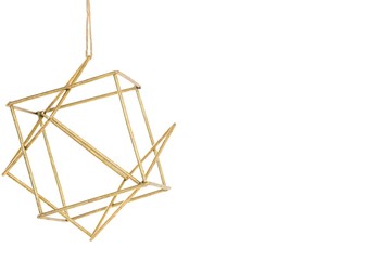 Christmas decoration against white background