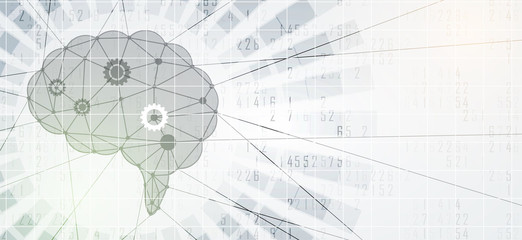 Obraz premium Artificial intelligence. Technology web background. Virtual concept