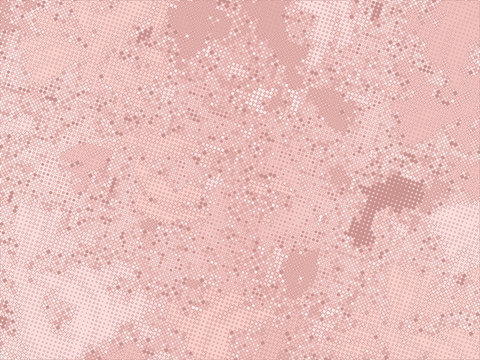 Rose Gold Sequins Texture. Abstract Halftone Background. Vector Golden Pattern Of Round Elements.