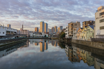 Fototapeta na wymiar Beautiful cityscape around Kanagawa-Ken