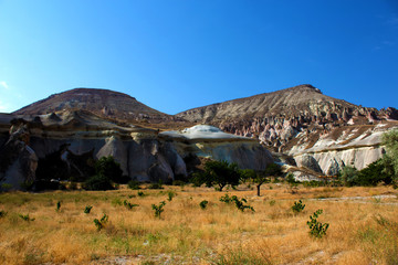 GOREME, TÜRKEI -: Kappadokiens Anziehungszentrum der Felsenansicht