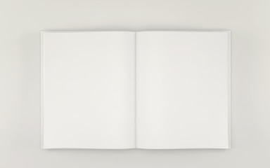 Half-fold white book for mock up and presentation design. 3d render - 183940483