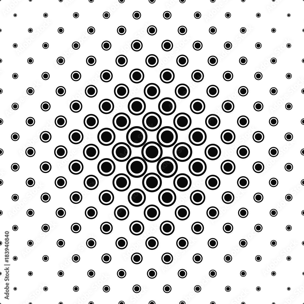 Poster abstract monochrome circle pattern background - vector design