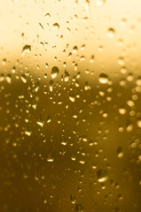 raindrops on the window glass