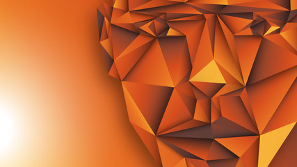 twarz low poly wektor © Rzoog