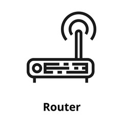 Router thin line icon