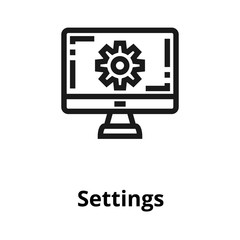 Settings thin line icon