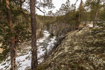 Jora River in Dombaas, Oppland in Norway.