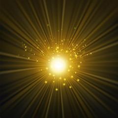 Fototapeta na wymiar Star burst with sparkles. Glowing glitter texture.