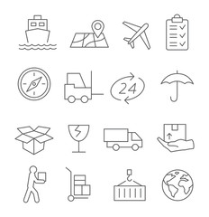 Logistic and Delivery Line Icons