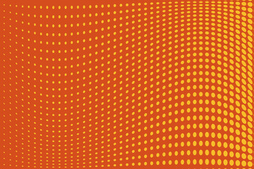 Obraz premium Abstract wavy halftone pattern. Comic background. Dotted backdrop with circles, dots, point large scale. 
