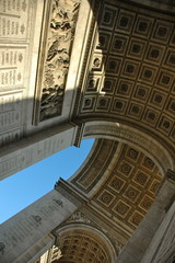 Triumphbogen Paris von unten