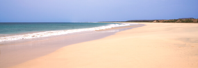 Santa Monica Beach, 18km of sand at the south of Boa Vista, Cape Verde
